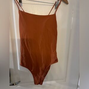Roxy Spaghetti Strap Rust Bodysuit